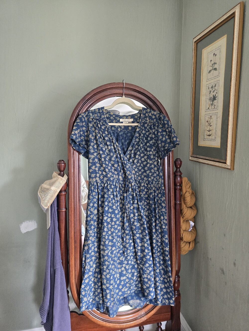Christy Dawn Navy Poppy Dawn Dress (Altered)